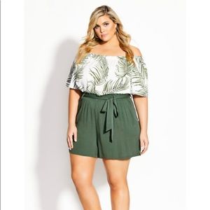 Army green shorts